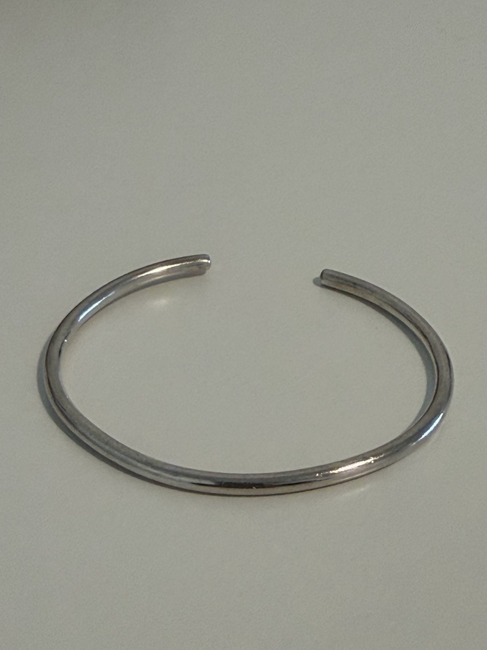 Minimalist Silver Cuff Bracelet - Sleek Open Bangle